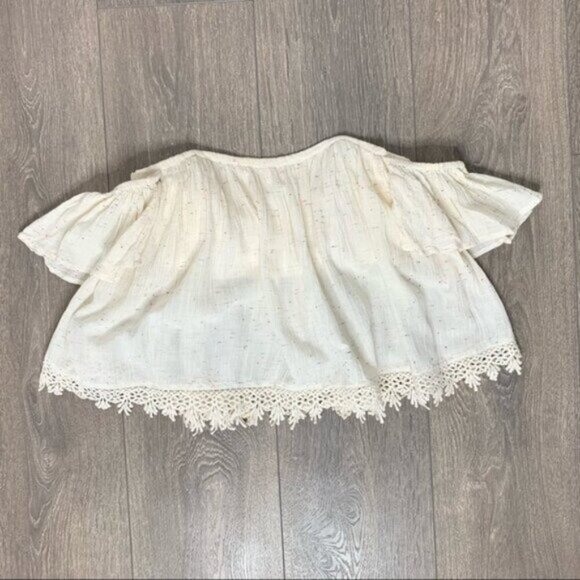 Revolve Tularosa Amelia Top Crop Off The Shoulder Blouse Boho chic Size Small - Picture 7 of 16